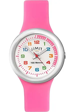 Limit Girls Analogue Watch. 100M Water Resistant, Durable Strap. White Dial, Silicone Strap