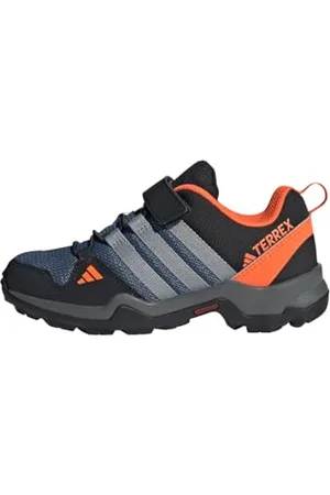 adidas Terrex AX2R Hook-and-Loop Hiking Shoes, Wonder Steel/Grey/Impact Orange, 5.5 UK