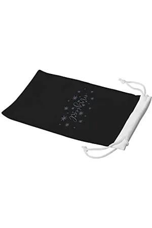 Bonamaison Digitally Printed Glasses Pouch, Sunglasses Pouch, 100% Cotton, Soft & Slim, Protective Glasses Case with Drawstring Closure, 1 Piece, 11x19 cm