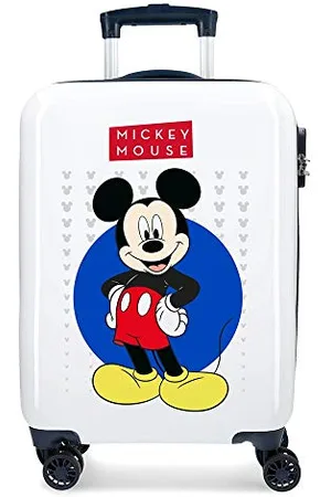 Disney 4681762 Mickey Enjoy the Day White Cabin Suitcase 40x55x20 cm Rigid ABS Combination lock 34 Litre 2.8 Kg 4 Double Wheels Hand Luggage