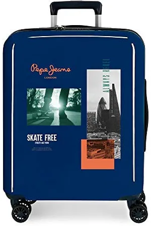 Pepe Jeans Nolan Cabin Suitcase Blue 40 x 55 x 20 cm ABS Rigid Integrated TSA Closure 38.4 L 2 kg 4 Wheels Double Hand Luggage