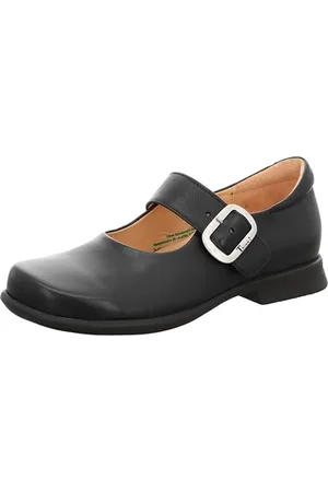 Think! Damen PENSA chromfrei gegerbte nachhaltige Halbschuhe, SCHWARZ 0000