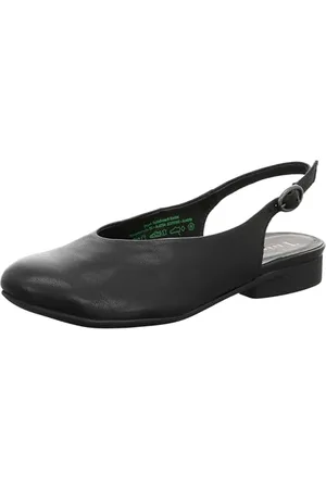 Think! Damen GUAD2 chromfrei gegerbte nachhaltige Halbschuhe, Schwarz 0000
