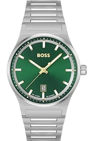 HUGO BOSS Analogue Quartz Watch for Men Candor Collection with Stainless Steel Bracelet