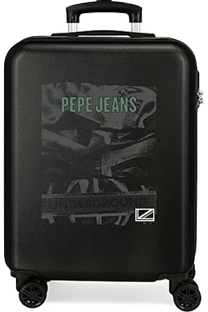 Pepe Jeans Davis Cabin Suitcase Black 38 x 55 x 20 cm Rigid ABS Side Combination Lock 35 2 kg 4 Wheels Double Hand Luggage