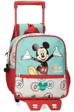 Disney Joumma Bags, Mickey Best Friends Together, School Backpack, Nursery Backpack, Made of Polyester, with Top Handle, Widths and Adjustable Shoulder Straps, Multiple Pockets, , Small