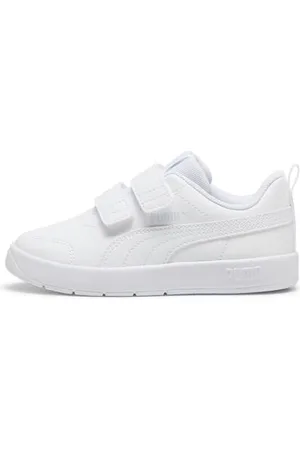 PUMA COURTFLEX V3 V PS Sneaker, White White-Silver Mist, 13 UK