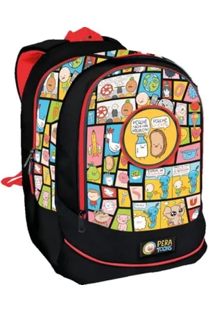 Giochi Preziosi Pera Toons Xl Pera Toons Round Backpack, Back Comfort Backrest, Front Pocket, Inner Pocket, Fabric Handle, Padded Shoulder Straps, Dimensions 31 x 42 x 20 cm, 26 Litres,