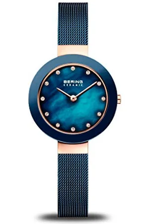 Bering Women Analog Quartz ceramic collection Watch with stainless steel Strap and Sapphire Crystal 11429-367