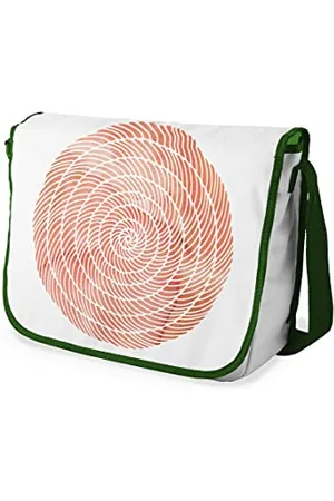 Bonamaison Digitally Printed Messenger School Bag with Khaki Strap for Students, Cross Body Bag, Courier Bag, Shoulder Bag for School, Back to School, Size: 29x36 cm