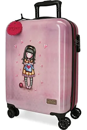 Gorjuss Santoro for My Love Cabin Suitcase Purple 37x55x20cm Rigid ABS Closure TSA 33L 2.8kg 4 Double Wheels Hand Luggage, , Cabin Suitcase