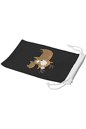Bonamaison Digitally Printed Glasses Pouch, Sunglasses Pouch, 100% Cotton, Soft & Slim, Protective Glasses Case with Drawstring Closure, 1 Piece, 11x19 cm