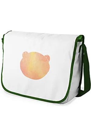 Bonamaison Digitally Printed Messenger School Bag with Khaki Strap for Students, Cross Body Bag, Courier Bag, Shoulder Bag for School, Back to School, Size: 29x36 Cm