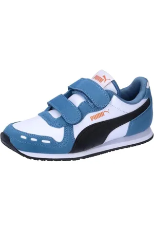 PUMA Cabana Racer SL 20 V PS Sneaker, White Black-Blue Horizon-Maple Syrup, 2.5 UK