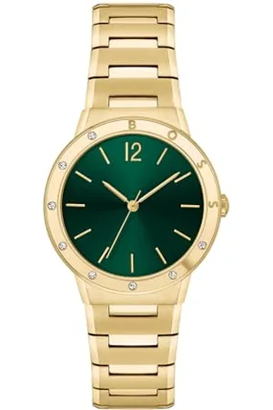 HUGO BOSS Analogue Quartz Watch for Women with Gold Colored Stainless Steel Bracelet - 1502649