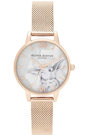 Olivia Burton Analogue Quartz Watch for Women with Rose Gold Colored Stainless Steel Bracelet - OB16WL85