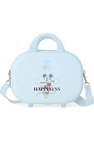 Disney Mickey Happiness Adaptable Toiletry Bag with Blue Shoulder Strap 29x21x15 cms Rigid ABS 9.14L 2.52 kgs