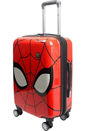 FUL Marvel Spider-Man 22 Inch Rolling Luggage, Mask Design Hardshell Carry On Suitcase with Wheels, , , Marvel Spiderman Big Face 21in Hard Sided Carry on