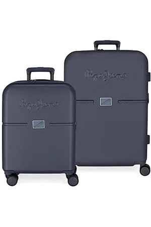 Pepe Jeans Accent Blue Suitcase Set 55/70 cm Rigid ABS Integrated TSA Closure 116L 7.54 kg 4 Double Wheels Hand Luggage