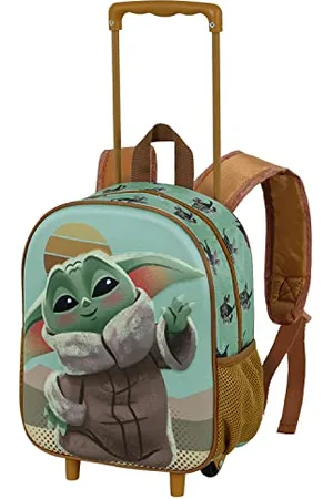 STAR WARS The Mandalorian Say Hi-Small 3D Backpack with Wheels, , 13 x 26 x 34 cm, Capacity 12.5 L