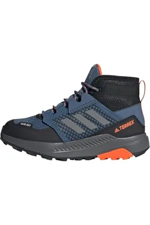 adidas Unisex Terrex Trailmaker Mid RAIN.RDY Hiking Shoes, Wonder Steel/Grey Three/Impact Orange, 12.5 UK