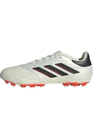 adidas Unisex Copa Pure II League Artificial Grass Boots Sneaker, Ivory/Core Black/Solar Red, 10 UK