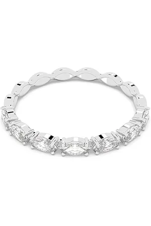 Swarovski Vittore ring, Marquise cut, White, Rhodium plated, 52