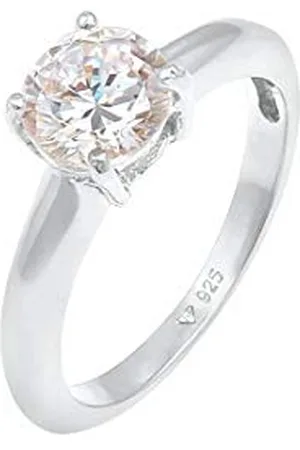 Elli Ring Ladies Solitaire Classic with zirconia crystal in 925 sterling silver