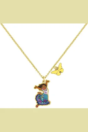 Disney Encanto gold Mirabel and Butterfly Charm Necklace NH01006YL-16