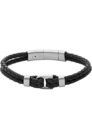 Fossil Bracelet for Men Heritage, Inner Length: 180~195mm Silver Stainless Steel Bracelet, JF04202040