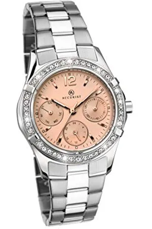 Accurist Womens Multi dial Quartz Watch with Stainless Steel Strap 8202.01