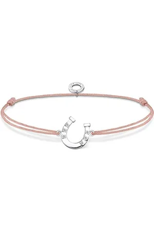 Thomas Sabo LS124-173-19-L20V Nylon and 925 Sterling Silver Horseshoe Bracelet 20 cm