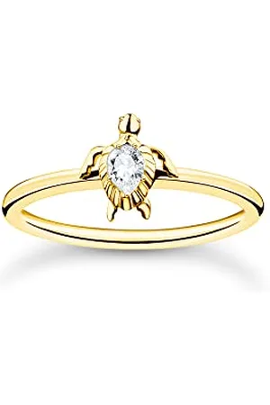 Thomas Sabo Ring turtle -plated silver TR2401-414-14-50