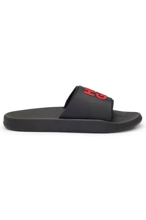 HUGO BOSS Mens Nil Slid Logo-branded slides Size 9
