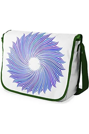 Bonamaison Digitally Printed Messenger School Bag with Khaki Strap for Students, Cross Body Bag, Courier Bag, Shoulder Bag for School, Back to School, Size: 29x36 Cm