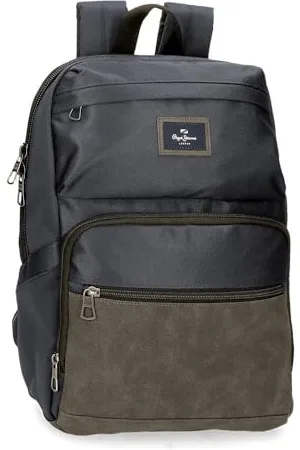 Pepe Jeans Harry Adaptable Laptop Backpack Up to 12" Gray 25x37x10 cm Polyester with Synthetic Leather details 9,25L
