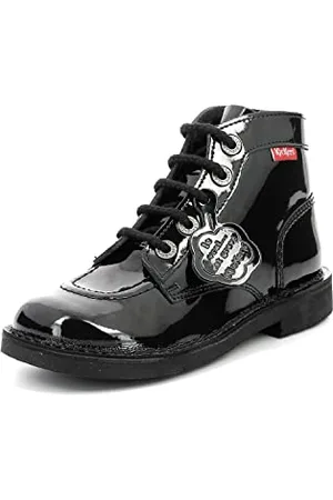 Kickers Kick Col, Girls’ Low-Top Boots, Black (Noir Vernis Perm 83), 2 UK (34 EU)
