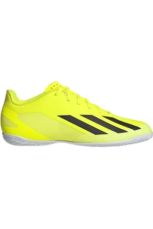 adidas Unisex X Crazyfast Club Indoor Boots Sneaker, Solar Yellow/Core Black/Cloud White, 13 UK