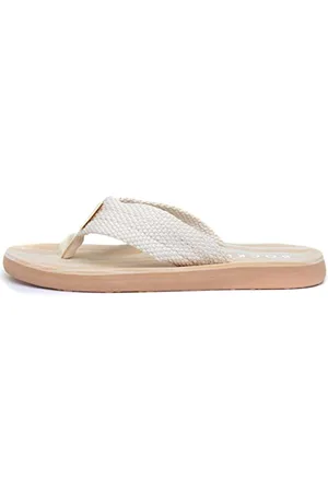 Rocket Dog Adios Womens Beige Webbing Flip Flop - Size 4 UK - Beige