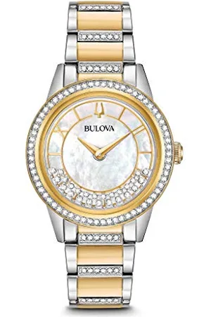 BULOVA Womens Analogue Classic Quartz Watch with Stainless Steel Strap 98L245