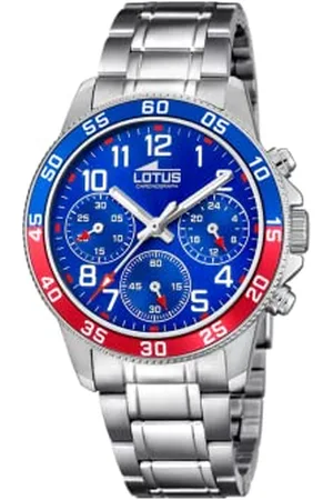 Lotus Watch Model 18580/4 from The Junior Collection, 36 mm Blue case with Steel Strap for Cadet