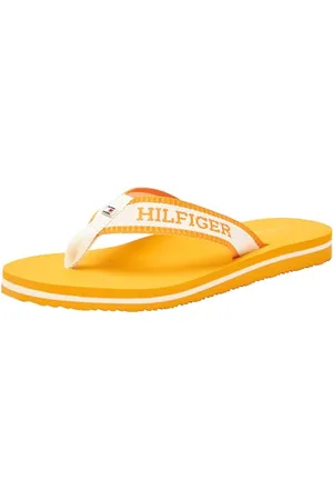Tommy Hilfiger Women, Hilfiger Webbing Pool Slide, Flip Flop, Orange, 6