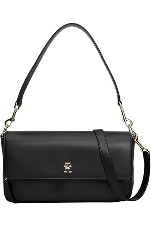 Tommy Hilfiger Women TH SOFT UTILITY LRG CROSSOVER PU, Black, One Size