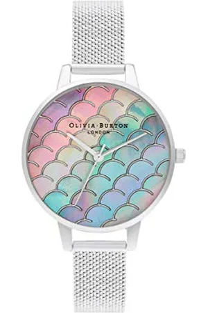 Olivia Burton Analogue Quartz Watch for Women with Silver Stainless Steel Bracelet - OB16US46