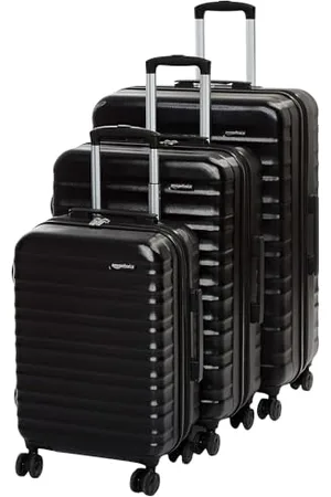 AmazonBasics Hardside Luggage ABS Hard-Shell Spinner/Suitcase with 4 Wheels, 3 Piece Set (55, 68, 78 cm)