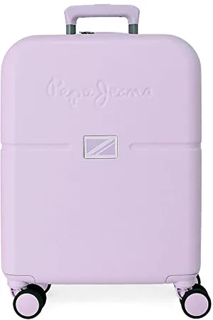 Pepe Jeans Accent Purple Cabin Suitcase 40x55x20 cm Rigid ABS Integrated TSA Closure 37L 3.22 kgs 4 Double Wheels Hand Luggage