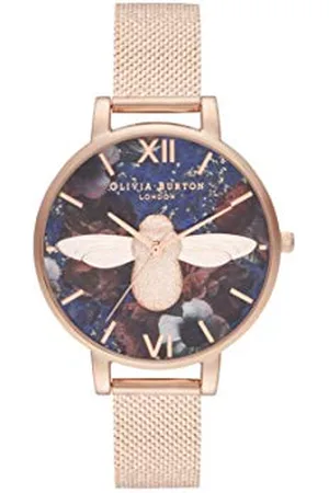 Olivia Burton Analogue Quartz Watch for Women with Rose Gold Colored Stainless Steel mesh Bracelet - OB16SP11