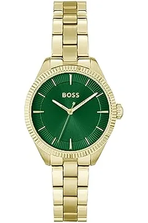 HUGO BOSS Analogue Quartz Watch for Women SAGE Collection with Gold Colored Stainless Steel Bracelet - 1502729