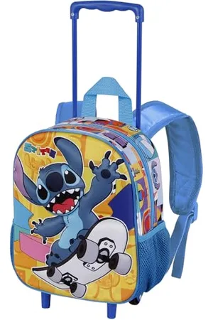 Disney Lilo and Stitch Skater-Small 3D Backpack with Wheels, Yellow, 26 x 34 cm, Capacity 12.5 L