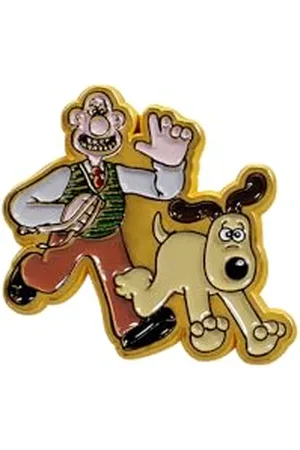 Half Moon Bay Wallace and Gromit Enamel Pin Badge | Wallace and Gromit Gifts & Wallace and Gromit Merchandise | Enamel Pin Badges For Lanyard Pins | Pin Badges For Women | Wallace and Gromit Gift